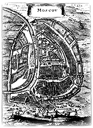 План Москвы. Алан Манессон Мале. XVII в.