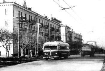 Первый троллейбус в Рязани, 1949 год.